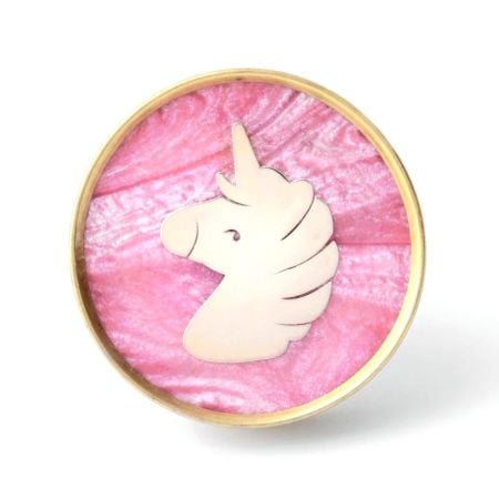 Kids Handmade Brass Unicorn Knob